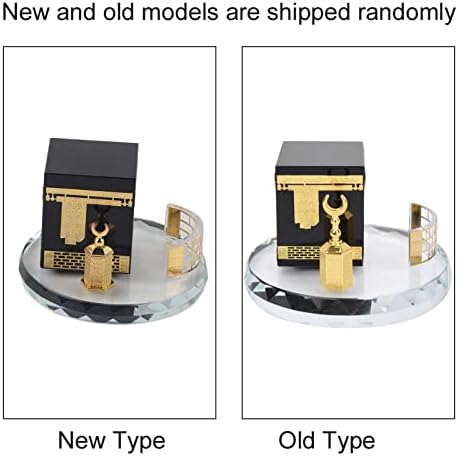 Muslim Crystal Gilded Kaaba Clock Tower Miniature Model