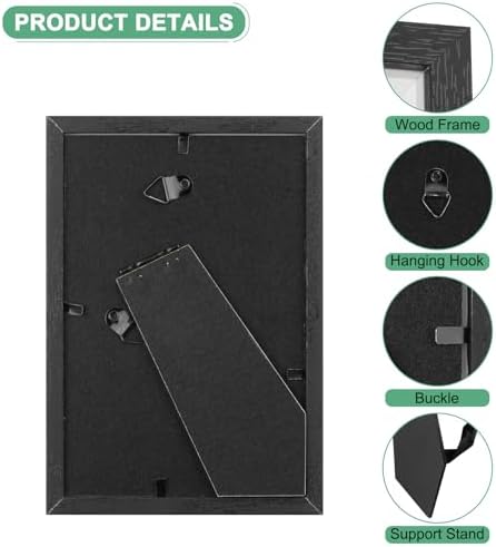 2 Pack 4x6 Inch Wooden Shadow Box Frame Display Case