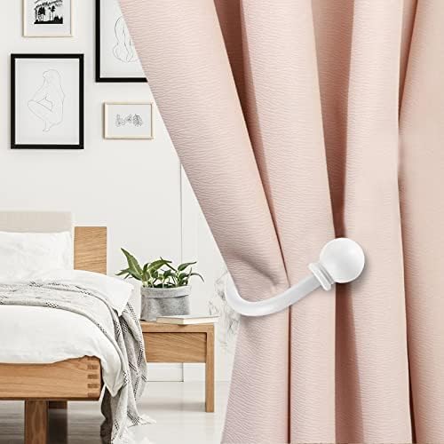 Sumnacon Set of 2 Decorative Curtain Holdbacks White
