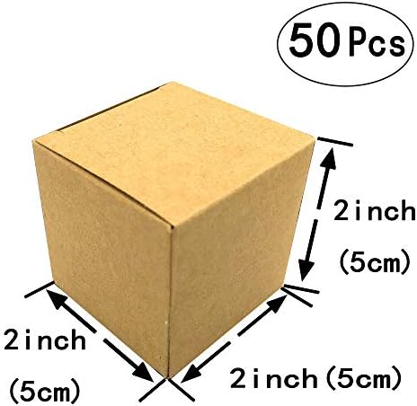 AWESON PARTY Kraft Paper Cube Favor Box Kit 50pc