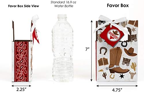 Big Dot of Happiness Western Hoedown Party Favor Boxes Set of 12