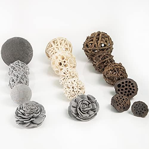 Grey Rose Vase and Bowl Fillers Home Decor