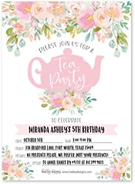 Hadley Designs 25 Tea Party Invitations for Girls