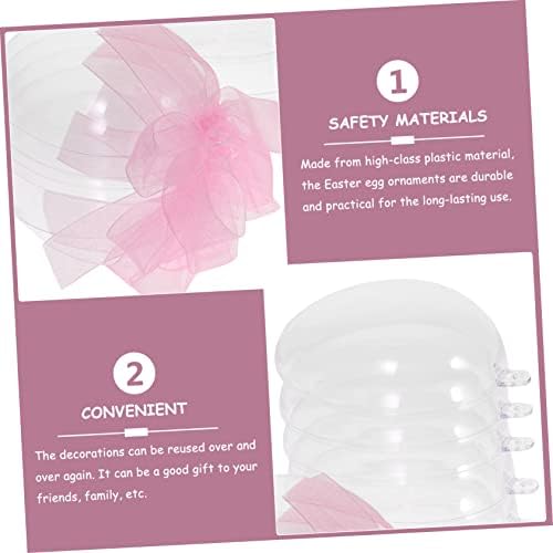 LIFKOME 6Pcs Clear Egg Shape Candy Boxes for Party Favors