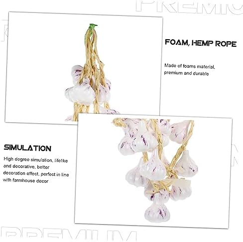 Ciieeo 5pcs Artificial Garlic Strings for Photography Props