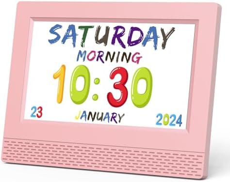 Ykall Kids Digital Alarm Clock with 7 Display and 17 Alarm Settings