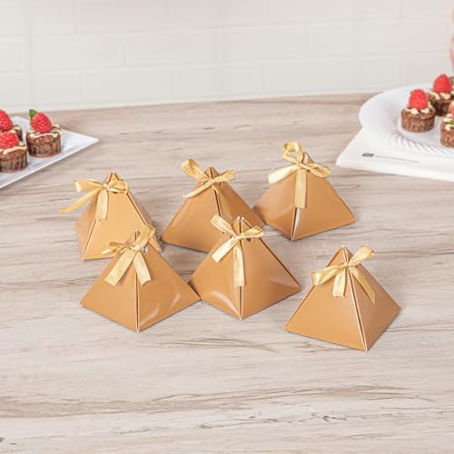 Restaurantware Pyramid Favor Boxes 3x3x3 Inch 100 Pack