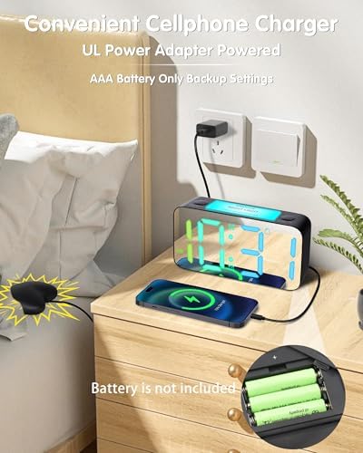 Extra Loud RGB Alarm Clock for Heavy Sleepers