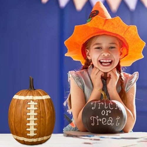 Football Pumpkin Resin Decoration Halloween Fall Decor