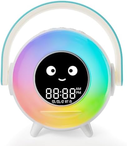 LOVME Kids Alarm Clock with Night Light and Sleep Sounds