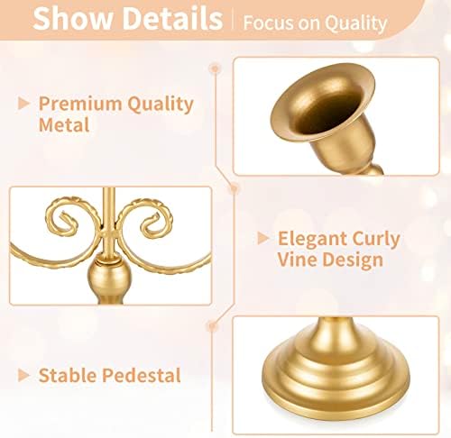 NUPTIO Gold Candelabras Candle Holder Set of 2