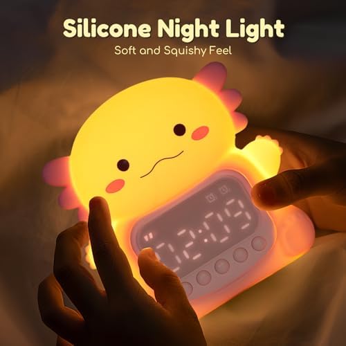 Axolotl Alarm Clock with Night Light for Kids 1