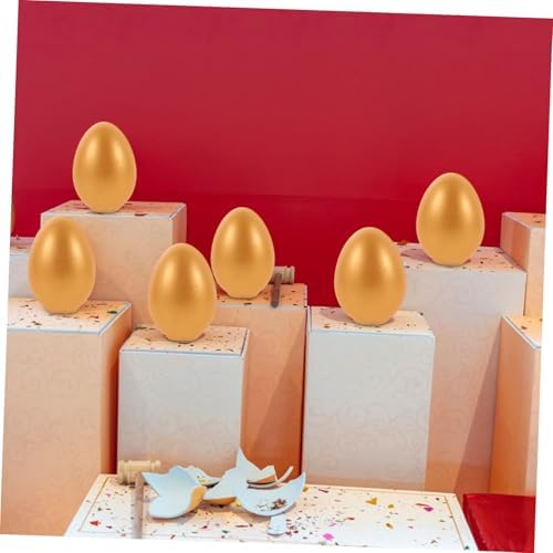 6pcs Golden Empty Eggs for Easter and Parties