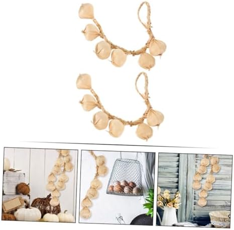 Cabilock Lifelike Fake Garlic Garland Strings for Photo Props
