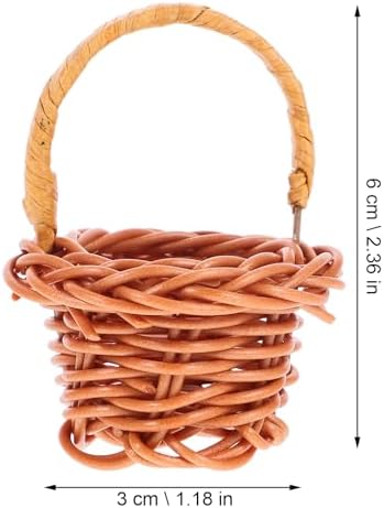 10Pcs Mini Woven Baskets with Handles for Party Favors