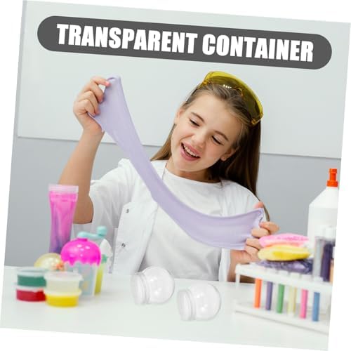KICHOUSE 10pcs Clear Plastic Candy Containers for Holiday and Party Use
