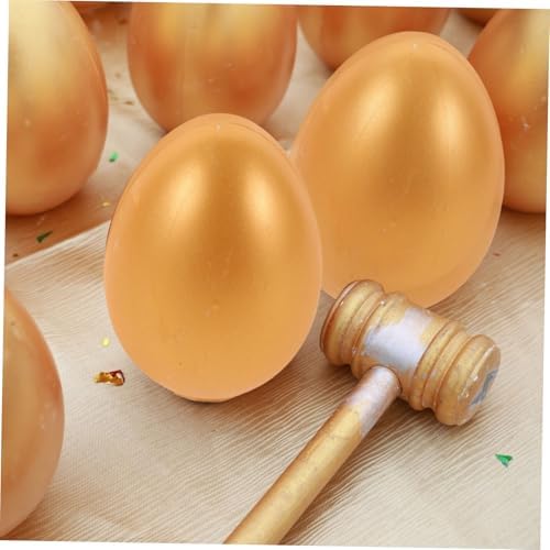 6pcs Golden Empty Eggs for Easter and Parties