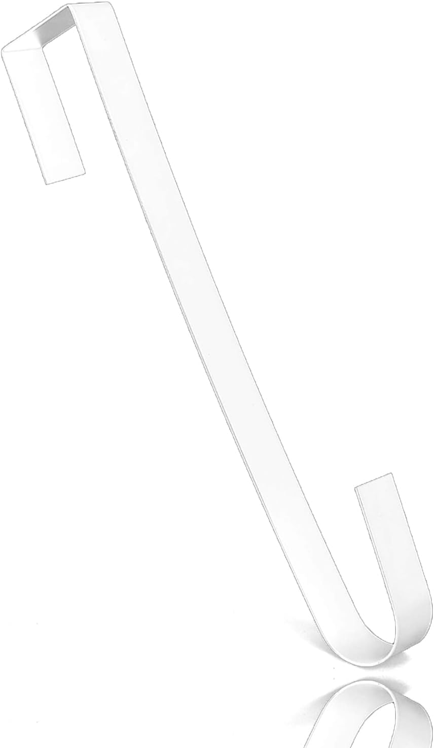 Osgow 15 Inch Wreath Hanger Steel Door Hook White