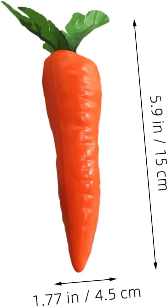12Pcs Realistic Carrot Models for Party Decorations