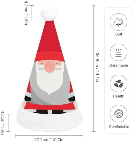 Santa Hat Gnome Christmas Headwear for Adults