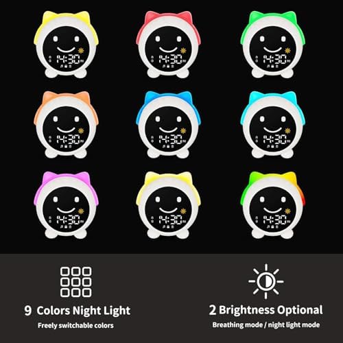 White Noise Machine with Kids Alarm Clock and Night Light