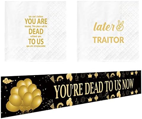Funny Coworker Leaving Napkins Banner for Going Away Party