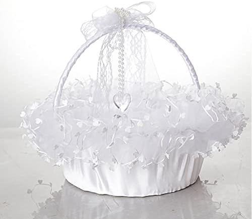 Enforose Flower Girl Basket with Handle