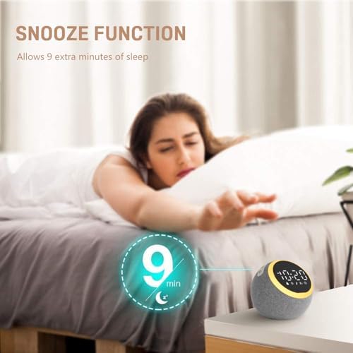 JALL White Noise Machine with Night Light and Alarm Clock