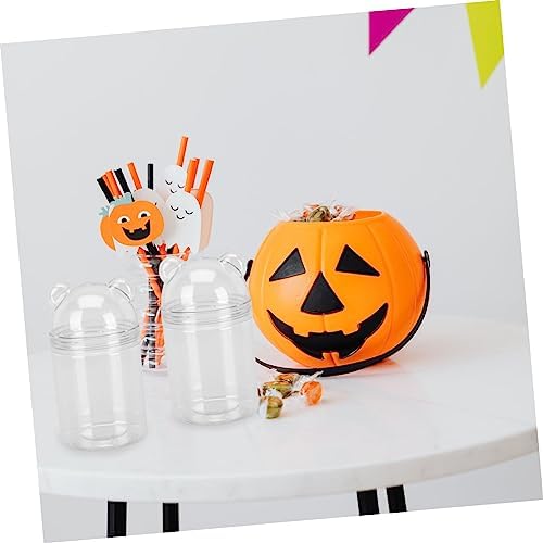 8pcs Transparent Candy Storage Bottles for Parties and Weddings