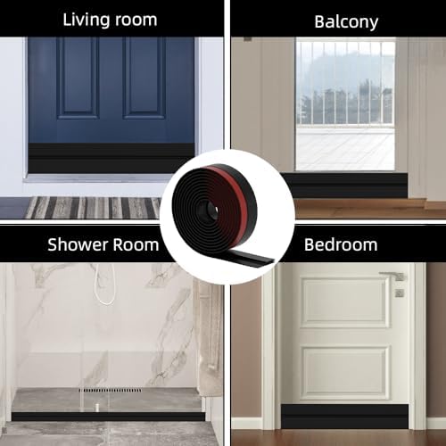 Ormien Door Draft Stopper 39 Inch Black Adjustable