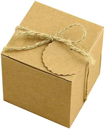 AWESON PARTY Kraft Paper Cube Favor Box Kit 50pc