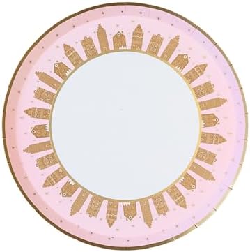 Bonjour Fete Pink Gingerbread Paper Plates 8 In Pack Of 8
