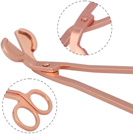 6 PCS Rose Gold Candle Wick Trimmer Stainless Steel