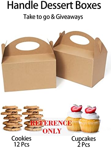 Happyhiram 25 Ct Party Treat Boxes Kraft Brown