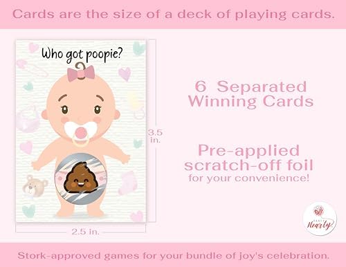 Party Hearty Baby Shower Games 66 Poopie Scratch Off Tickets