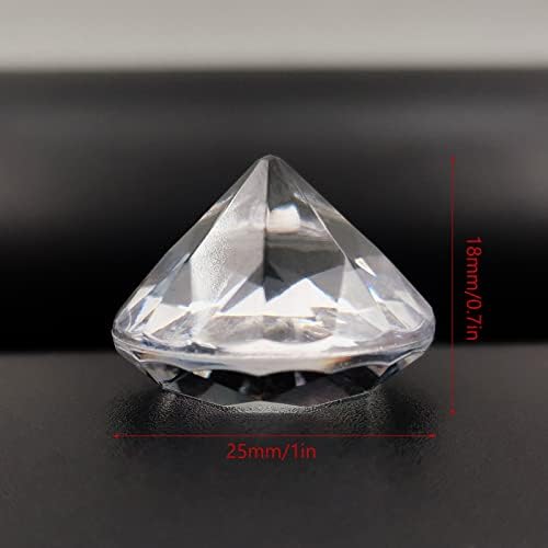 100 Pcs Clear Acrylic Diamond Gems for Wedding Decorations