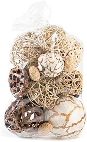 ANDALUCA Natural Tones Decorative Balls for Vases and Bowls