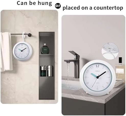 OSTAR Telling Time Teaching Wall Clock Waterproof Bathroom Shower Clock 1