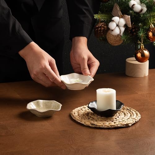 BEUNAIZER Candle Holder for Pillar Candles White