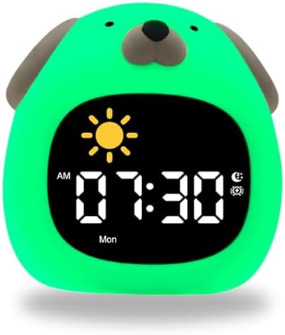 GALYNA Kids Alarm Clock with Night Light and White Noise