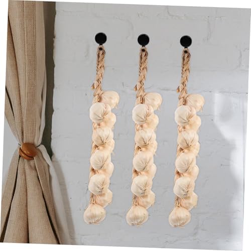 Cabilock 3Pcs Artificial Garlic Strings Hanging Decor