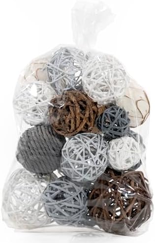 ANDALUCA Decorative Balls Vase Filler Bag Grey