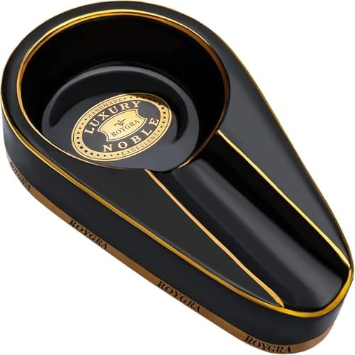 Roygra Cigar Ashtray Portable Travel Black