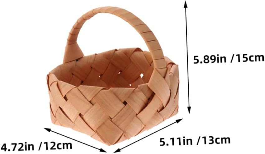 Handheld Wedding Bouquet Basket Set 4pcs Mini Wicker Rattan Baskets