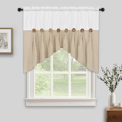 FRAMICS Farmhouse Swag Curtain 52x36 Inch