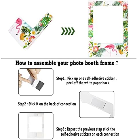 PHOGARY Luau Photo Booth Props 15PCS Tropical Party Kit