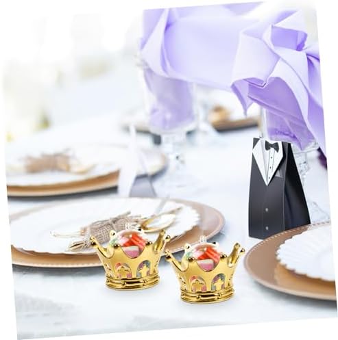 12pcs Electroplated Gold Silver Candy Box Princess Party Favor Wedding Favors