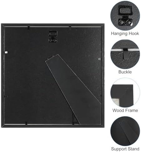 PATIKIL 7x7 Shadow Box Frame for Photos and Flowers Black
