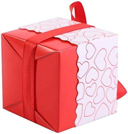 50Pcs Red Candy Boxes for Party Favors and Gifts