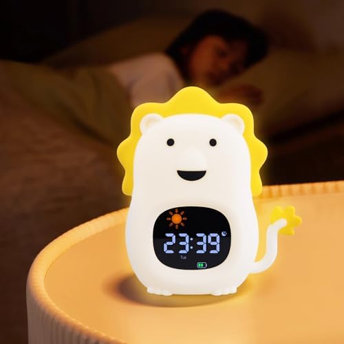 Kids Alarm Clock with White Noise and Night Light